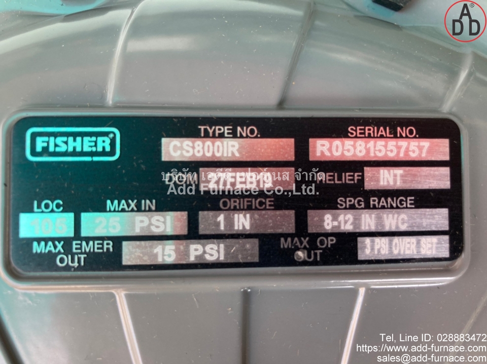 Fisher Regulator C800IR-8CC7(15)